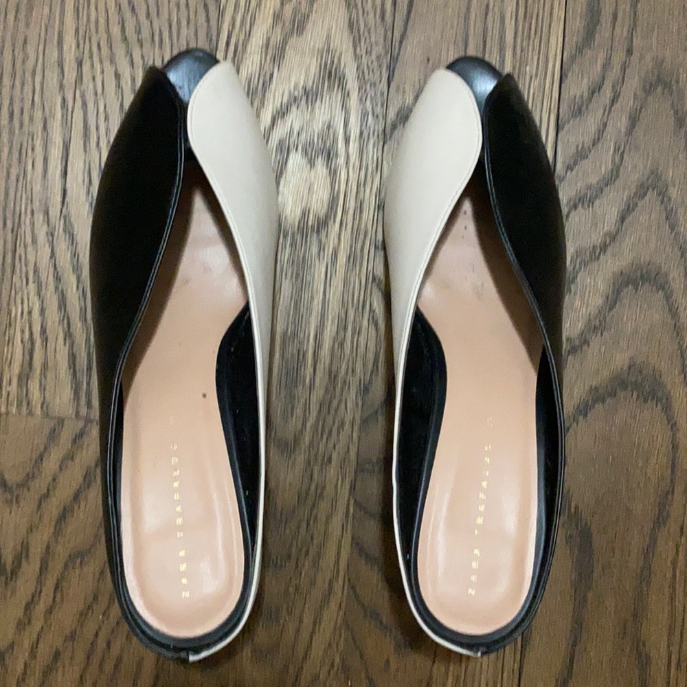 Zara Trafuluc peep toe slides
